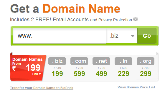 How to Buy Domain From Bigrock